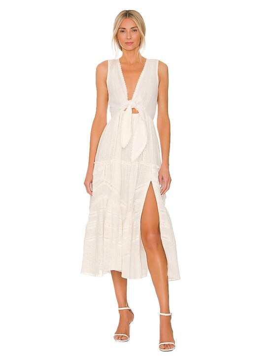 HEMANT & NANDITA Dresses & Skirts - Hemant and Nandita Juhi Midi Dress in White XS NWT